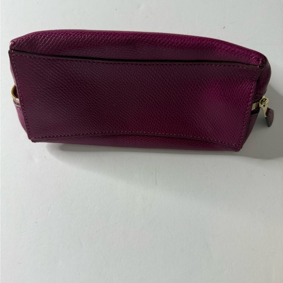 Coach Deep Purple Leather Pouch with Gold Accents - Picture 5 of 7
